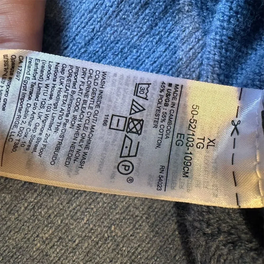 Banana Republic Women's Blue Turtleneck Sweater Long Sleeve Casual size XL